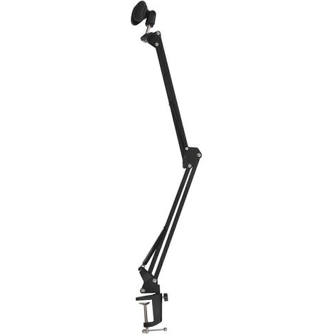 Pied de microphone à bras articulé en ciseaux noirs, bras de suspension pour microphone, support à bras articulé en ciseaux-Black