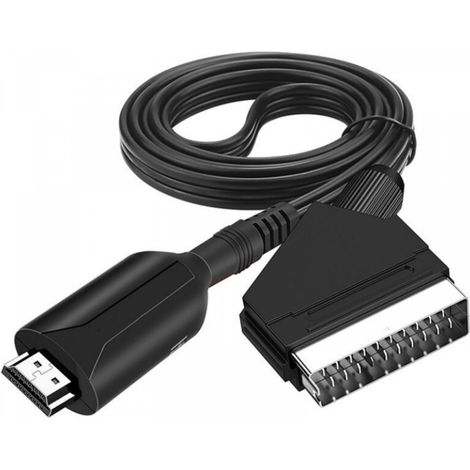 hdmi to scart video converter hdmi to scart broom head audio to video converter box adapter cable 1m (1/4)