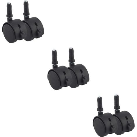 de 6 roulettes de rechange pour chaises de bureau type (1/5)
