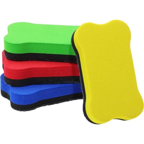 Magnetischer Whiteboard-Radierer, 4er-Set, mehrfarbig, ideal für Büro, Schule und Zuhause (7x4 cm, mit Halterung)