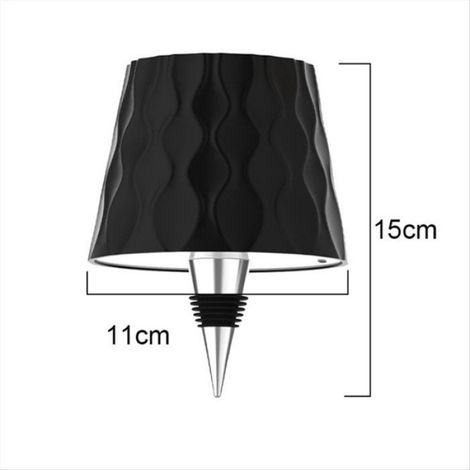 Lampe de Table LED pour Bouteille de Vin, Chargement USB, Contrôle Tactile, 3 Couleurs, Intensité Variable, Ondulation, Dorée.,Or (1/5)