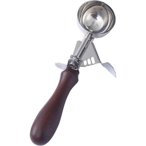 Abaodam Cuillère à Glace Ambiance Estivale Manche en Bois Acier (1/5)