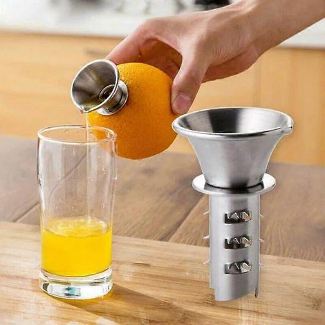Sapcentrifuge Draagbare Keukengadgets Roestvrijstalen Citroenpers Fruitpers Keukenaccessoires Vers Citrussap Handmatig (1/5)