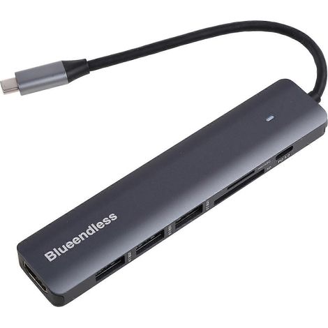Station d'accueil Blueendless Upgrade Type C Hub HDMI-Compatible USB 3.0 PD 100 W - 7 en 1 (1/5)