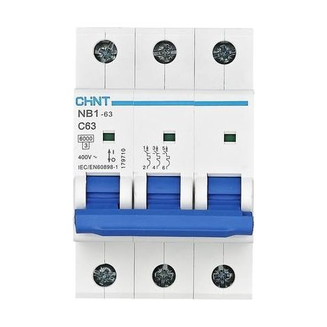 Interruptor Chint nb1-63 3 polos 13 A 6 kA