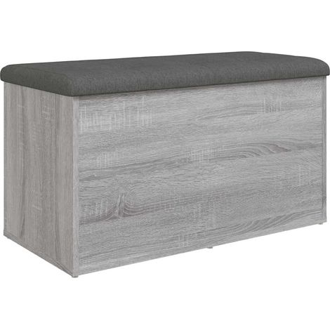 Banco con almacenaje madera ingeniería gris Sonoma 82x42x45 cm vidaXL