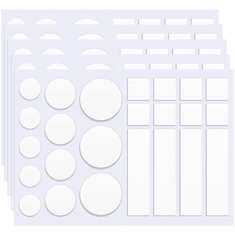 royaluxe-Lot de 120 pastilles adhésives double face transparentes - Petits pastilles adhésives amovibles - Autocollants double face - Pour la maison, le bureau (1/5)