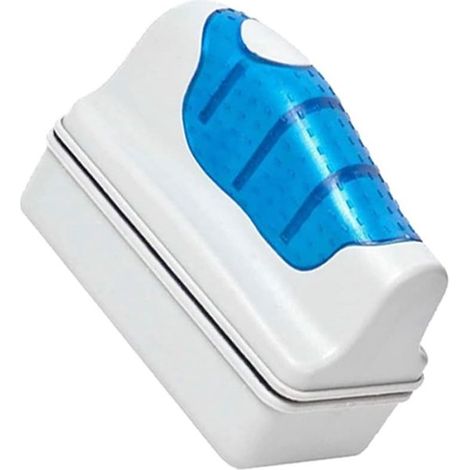 Pulitore magnetico per vetri acquario, panno magnetico per la pulizia dell'acquario, galleggiante, 96 mm x 46 mm x 68 mm, bianco (1/5)