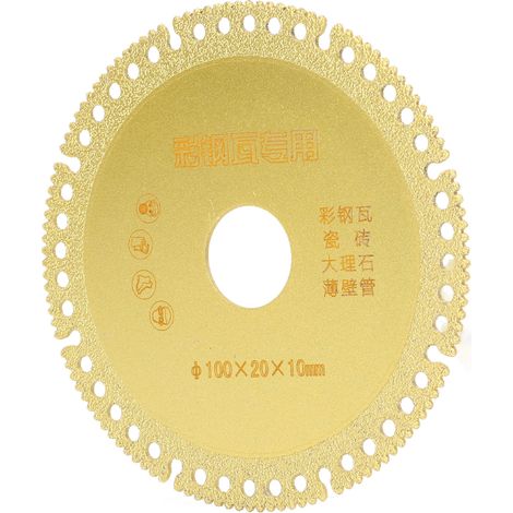 Lame de scie diamantée de 10 cm (4 pouces) à coupe rapide, stable et incisive, pour carrelage, marbre et tuyaux à parois fines.