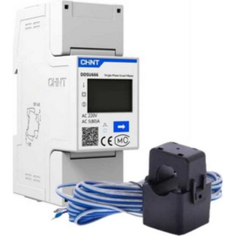 Compteur d'énergie DDSU666 – tore de comptage 100A – Suivi consommation en temps réel – Installation rail DIN 35 mm – Hoymiles
