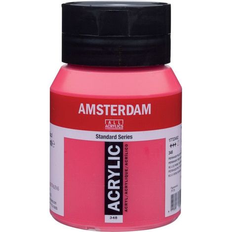 Peinture Acrylique - Rouge permanent pourpre - 348 - Amsterdam - Pot de 500ml (1/2)