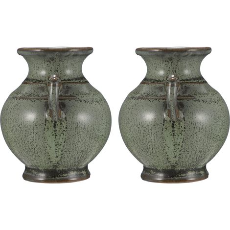 Vase Décoratif en Céramique Vert Mini, Lot de 2 Maison (1/5)