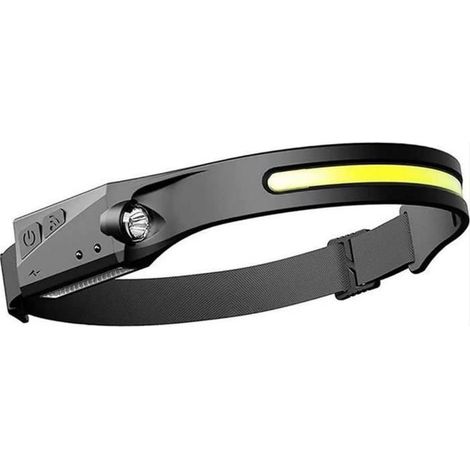 Lampe frontale LED 210, large faisceau, 6 modes, 350 lm, étanche, bandeau réglable, pour camping, course à pied et randonnée (1/4)