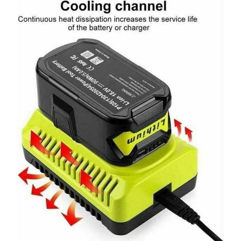 Chargeur universel pour batteries 12V-18V - - Compatible Ryobi P117, P108 - BCL14181H (1/4)