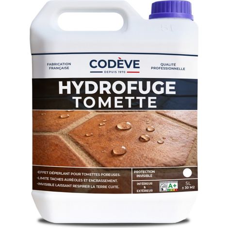 Hydrofuge Tomette - 5 L - Codeve Bois - Tomettes En Terre Cuite Pour Sol Intérieur Et Extérieur.