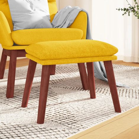 Furniture Limited - Reposapiés de tela amarillo mostaza (1/5)