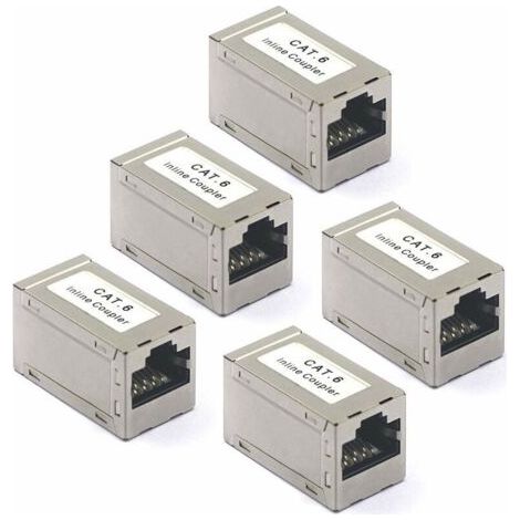 QORVA
-Coupleur Rj45 Ethernet Cat6 Adaptateur Femelle À Femelle Câble Connecteur Blindé Lot De 5,de