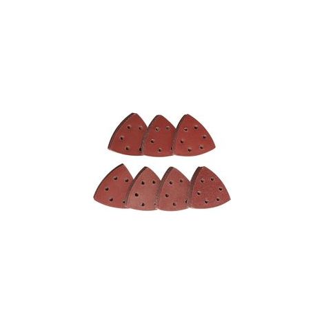 Lot de 70 Disques Abrasifs Velcro Triangle 90mm pour Ponceuse Delta, Mix Grain 60 à 400, Papier de Verre Autoagrippant pour Ponçage Bois (1/4)