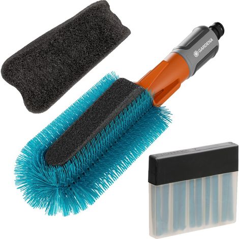 Gardena Cleansystem Bike Wheel Pram Cleaning Brush & Sponge Shampoo Sticks (1/5)