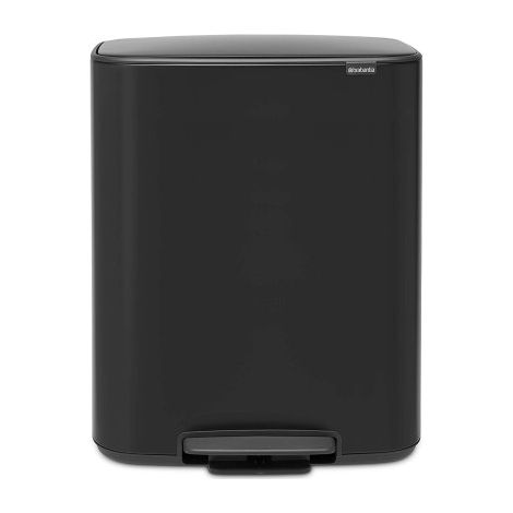 BRABANTIA Poubelle à pédale 2 x 30 L Matt Black - Bo 211508 (1/5)