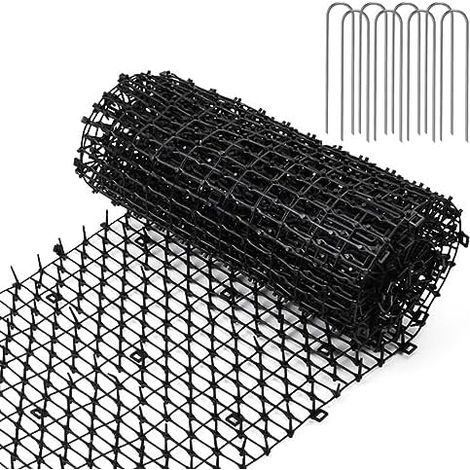 2m Tapis Anti-Chat avec Pointes 200 x 30 2,2 cm de Dissuasion Répulsif pour Chat Chien Animal 8 Ancrages au Sol,pour Jardin Canapé, Murs, Intérieur, Extérieur - (1/5)