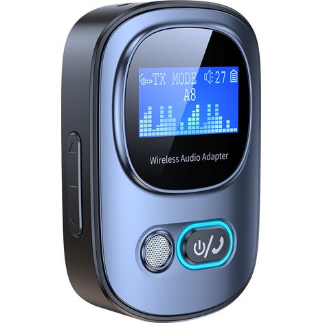 Récepteur Bluetooth sans fil pour voiture T68, prise AUX, adaptateur Bluetooth 3,5 mm pour appels mains libres, émetteur (1/3)