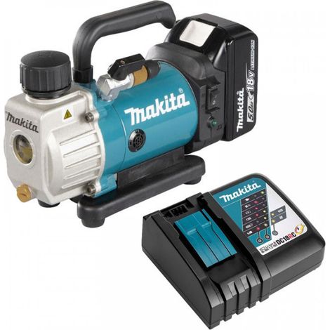 Vakuumpumpe 18 V Li-Ion 5 Ah 50 l/min 20 Pa (150 Mikron) MAKITA - Akku, Ladegerät - DVP180RT (1/9)