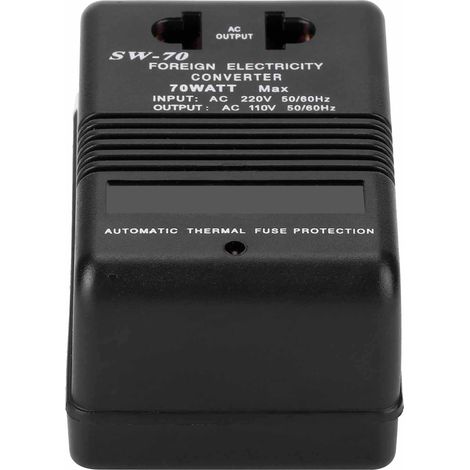 Ortviai Transformateur Abaisseur de Tension 220 V vers 110 V – Modèle SW-70, 70 W, pour Rasoirs et Brosses à Dents Électriques (1/4)