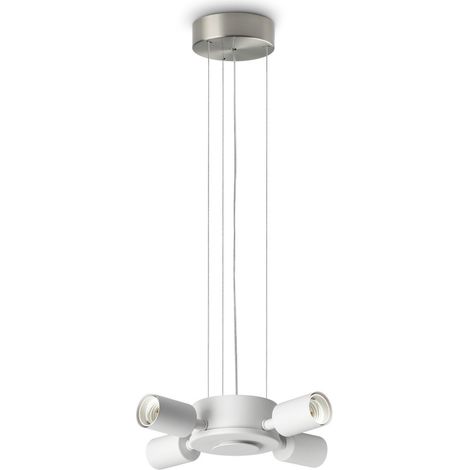Ideal Lux SET UP Suspension à plusieurs bras en nickel, 4 x E27 (1/2)