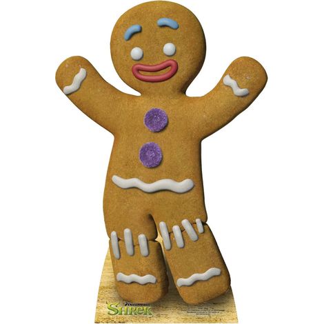 Figurine en carton Shrek le Petit bonhomme en pain d'épices (P'tit Biscuit) - Haut 75 cm