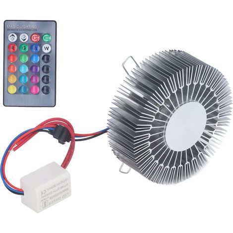Applique murale en aluminium en forme de tournesol, 3 W, LED RGB, avec télécommande, idéale pour la chambre, la table de chevet ou le salon (85-277 V). (1/5)