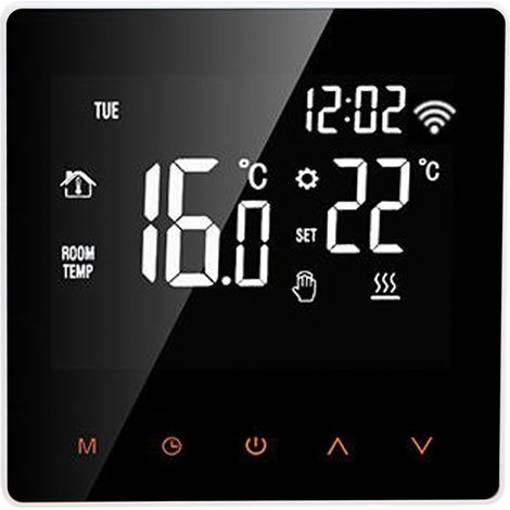 Eosnow ME81H Smart WiFi LCD Thermostat Wasserbodenheizungswandkessel elektrisch für Tuya AC230VWHite Hintergrund Orange Taste 3a
