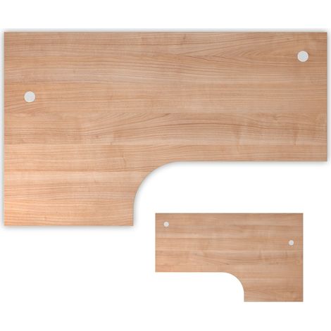 bümö DIY Schreibtischplatte Eckform: 200 x 120 cm  Nussbaum