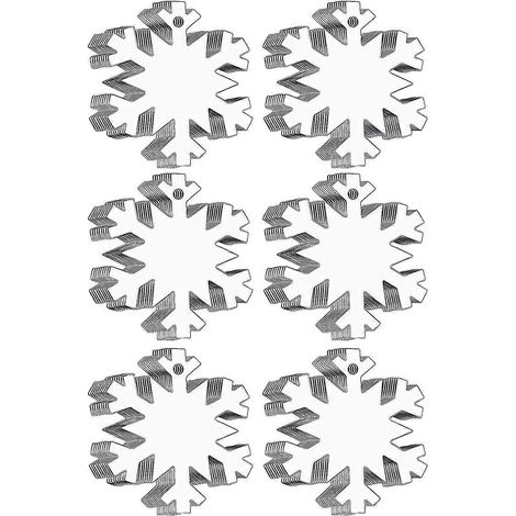 50 décorations de Noël en acrylique transparent vierges en forme de flocon de neige (1/5)