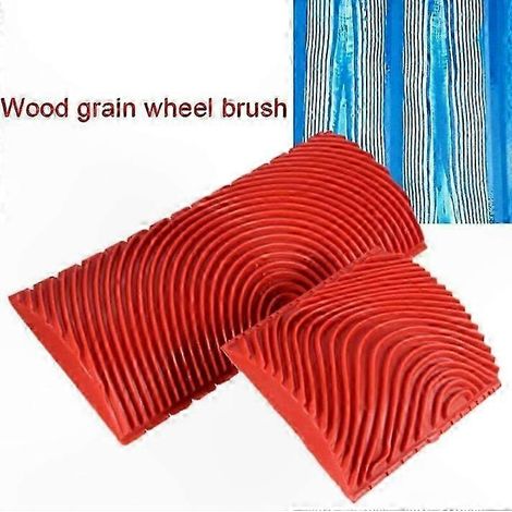 Rouleau à motif bois pour décoration murale DIY, brosses en silicone 3 et 6 pouces pour effets de peinture trompe-l'œil, outil artisanal de rénovation domestique (1/5)
