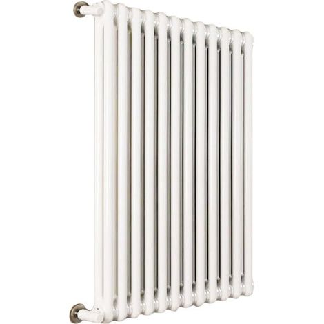 Ardesia radiatore tubolare 2 colonne 10 elementi h.600 - colore bianco RAL9016 - completo di tappo cieco e riduzioni da 1/2" 3541700017667 (1/4)