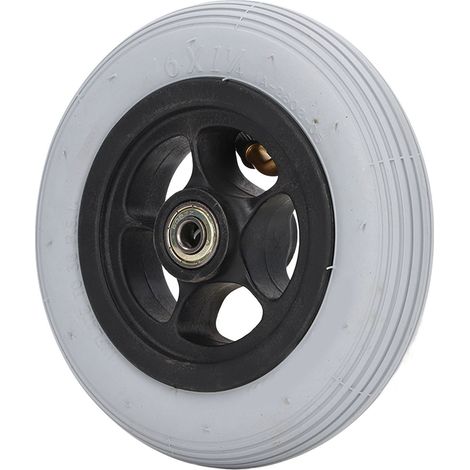 Ortviai Roue Pneumatique 6 pouces pour Fauteuil Roulant Électrique – Aluminium, Caoutchouc Silencieux, Diamètre 152 mm