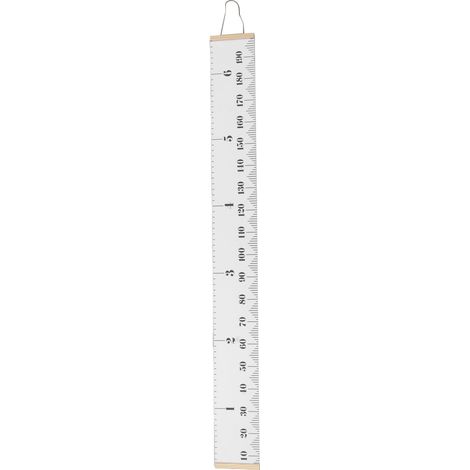Toise pour enfants, mesure précise de la longueur, toise pour bébé, règle, toile amovible, tableau de mesure mural pour la maison, blanc classique (1/5)