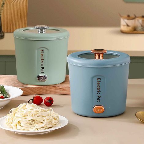 Mini Cuiseur Électrique - 1 L - 450 W - Cuiseur à Nouilles Rapide et Polyvalent pour Soupe Pâtes Œufs Congee - Protection Contre la Surchauffe - Pour Chambre Étudiante Bureau Voyage
