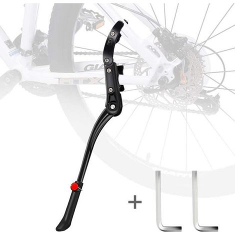 Béquille Velo - Réglable Hauteur - Compatible VTT Route Vélo Pliable - Diamètre Roue 24-29 Pouces - Alliage Aluminium Caoutchouc Antidérapant - 1 Pièce (1/4)