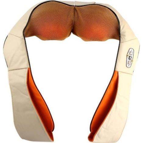 Shiatsu-Massagegerät für Nacken, Hals und Schultern peripherer Infrarot-Massagegürtel mit Adapter für den Einsatz zu Hause oder im Büro (1/4)