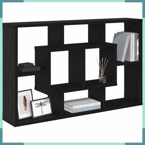 862105 étagère Murale Chêne noir 85 x 16 x 52,5 cm Bois d'ingénierie (1/5)