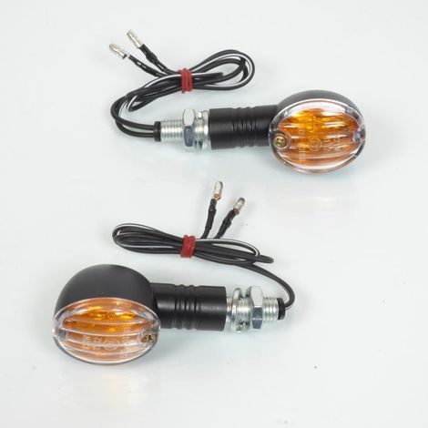 Paire de clignotant rond à ampoule 12V 21W M10 pour moto deux