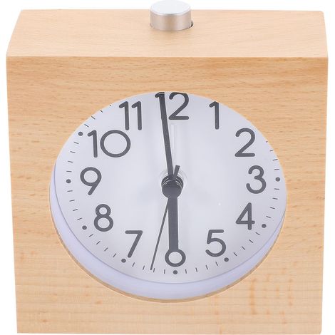 Horloge Bois Simple Horloge Murale Créative de Table Bois pour Maison et Bureau (1/5)