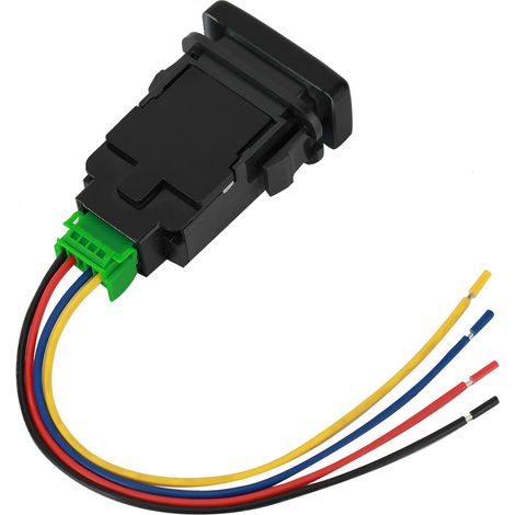 Interrupteur à bouton-poussoir 12V à 4 pôles pour Toyota, avec indicateur de rétroéclairage LED. (1/5)