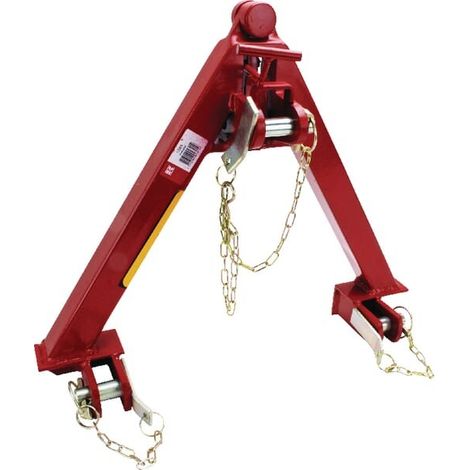 Triangle d'attelage universel – Compatible avec véhicules 4x4 – Raccord rapide à trois points – Couleur rouge RAL3003 – TL150678KR – Kramp (1/2)