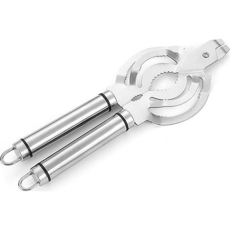 Ouvre-bouteille multifonctionnel en acier inoxydable, bouchon à vis permettant d'économiser du travail, artefact ouvre-bouteille de bière, ouvre-boîte universel argent (1/4)