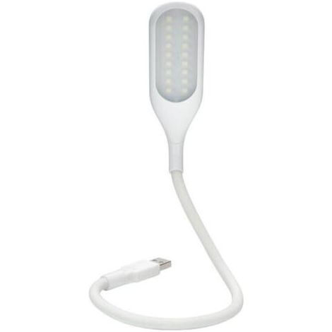 Lampe USB dimmable avec 18 LED, offrant 3 niveaux de luminosité. Son design simple présente un col de cygne flexible et un interrupteur tactile, idéal pour l'éclairage d'ordinateur portable ou de clav (1/4)