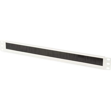 x 1U 19 Inch Brushed Steel Cable Grommet, Gray, for Network Cabinet (1/5)