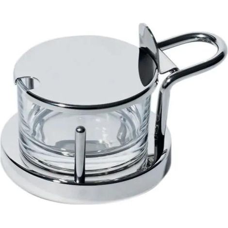 Alessi Boîte à fromage 5071 inox et verre design (1/2)